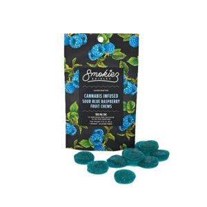 SMOKIES SOUR BLUE RASPBERRY GUMMIES 100MG INDICA