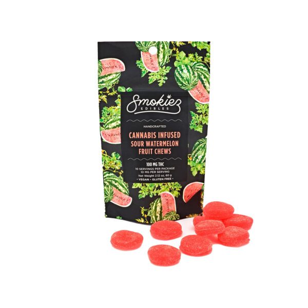 SMOKIES SOUR WATERMELON GUMMIES 100MG