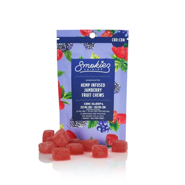 SMOKIES JAMBERRY GUMMIES 1:1 CBN:THC 100MG